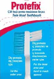 Çift Başlı Protez Temizleme Fırçası
